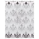 black chandelier on white modern damask design full color flyer