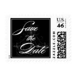 Black Chandelier Save the Date Postage postage