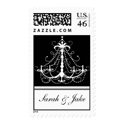 Black Chandelier - Template Postage Stamp