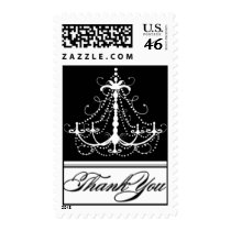 Black Chandelier Thank You Postage postage