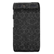 Black Charcoal Damask Droid RAZR Covers