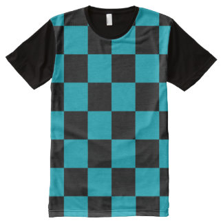 checkerboard button up shirt