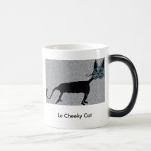 Black Cheeky Cat Morph Mug