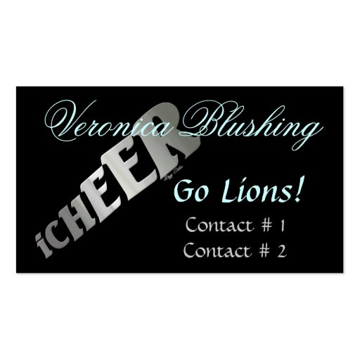 Black Cheerleader Business / Calling Card Business Cards