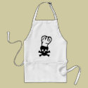 black chef skull chefs head cook aprons by Tomaniac black chef skull chefs head cook aprons