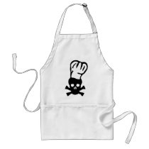black chef skull chefs head cook aprons