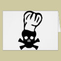 black chef skull chefs head cook cards by Tomaniac black chef skull chefs head cook cards