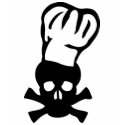 black chef skull chefs head cook t-shirts