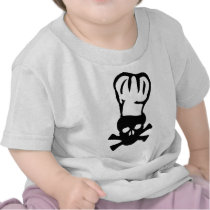 black chef skull chefs head cook t-shirts
