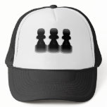 Black chess pawns - hat