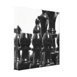 Black Chess Pieces Canvas Print