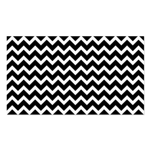 Black Chevron Business Card Templates (back side)