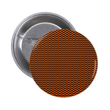 Black Chevron on Orange Pinback Buttons