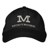 Black Chino Twill embroidered hats