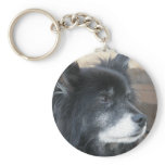 Black Chow Chow Mix Photo Keychain