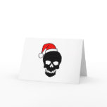 Black Christmas Skull Greeting Card