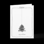 Black Christmas Tree Card