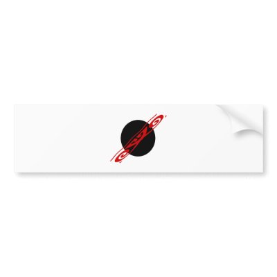 Black Circle Bumper Sticker by Supernova23