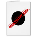 Black Circle Greeting Cards