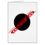 Black Circle Greeting Cards