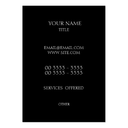 Black Circles and Monogram Business Card Templates (back side)