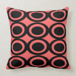 Black Circles theme Pillow Cushion