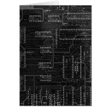 Black Circuit Board Cyber Industrial EBM Techno Cards