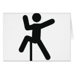 black climber icon climbing greeting cards