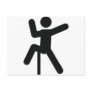 black climber icon climbing post card