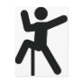 black climber icon climbing post card