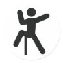 black climber icon climbing stickers