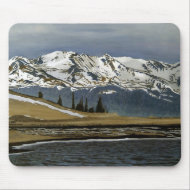 Black Cloud Mine Oil Landscape Painting Mousepads