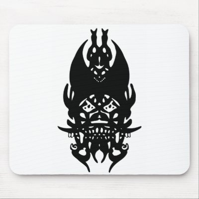 Black Clown Mouse Pad by Sabretooth