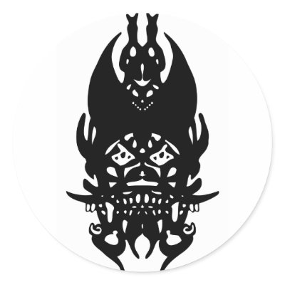 Black Clown Stickers by Sabretooth