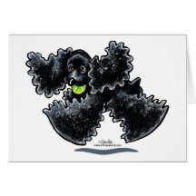 Black Cocker Spaniel Play Greeting Cards