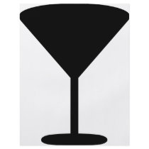 black cocktail icon flyers