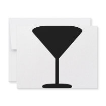 black cocktail icon invitations