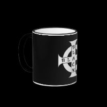 BLACK coffee mug mugs