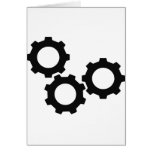 black cogwheels cog cards
