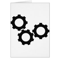 black cogwheels cog cards