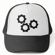 black cogwheels cog hats by Tomaniac black cogwheels cog hats