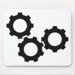 black cogwheels cog mouse mats