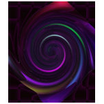 Black colorful spiral shirt