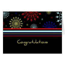 Black & Colorful Stripes Employee Anniversary Card