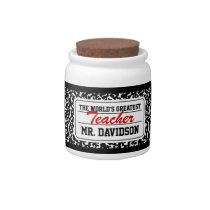 Black Composition Notebook candy jars