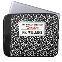 Black Composition Notebook laptop sleeves