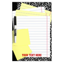 Black Composition Notebook dry erase boards