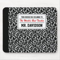 Black Composition Notebook mousepads