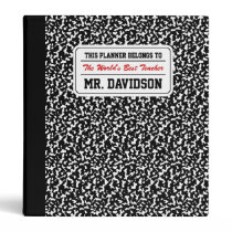 Black Composition Notebook binders