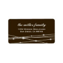 Black contemporary holiday glow address label label